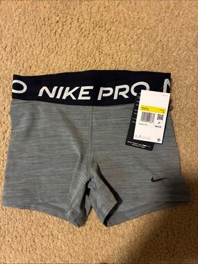 Nike Pro Heathered Gray High-Rise Training Shorts